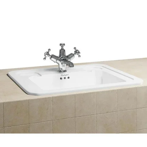 Burlington Victorian 2th 540 Fully Inset Vanity Basin detail view - Image 2