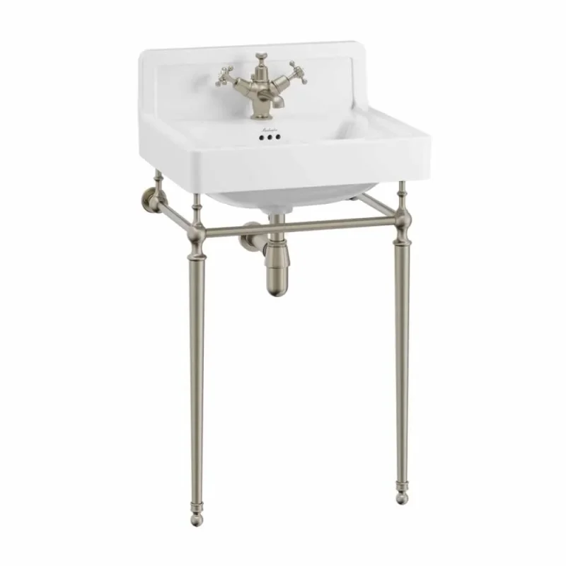 Burlington Contemporary Basin 56cm Upstand 1th detail view - Image 2