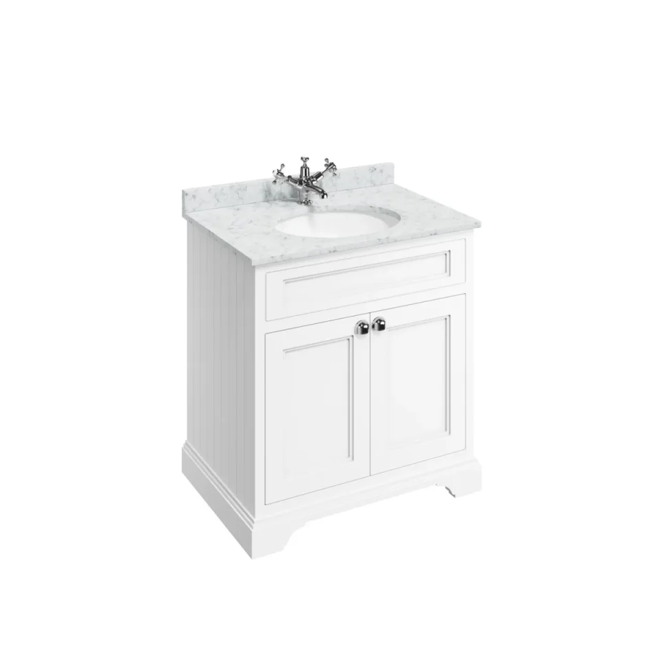 Burlington 750 Top Upstand Carrara Minerva detail view - Image 2