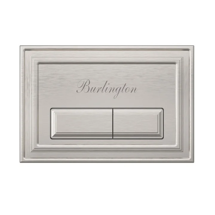 Burlington Traditional Flush Plate Brushed Nickel detail view - Image 3