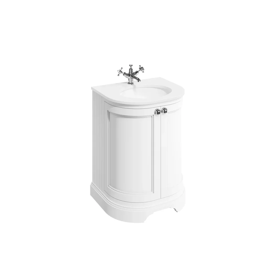 Burlington Curved 650 Upstand White product image - Image 2