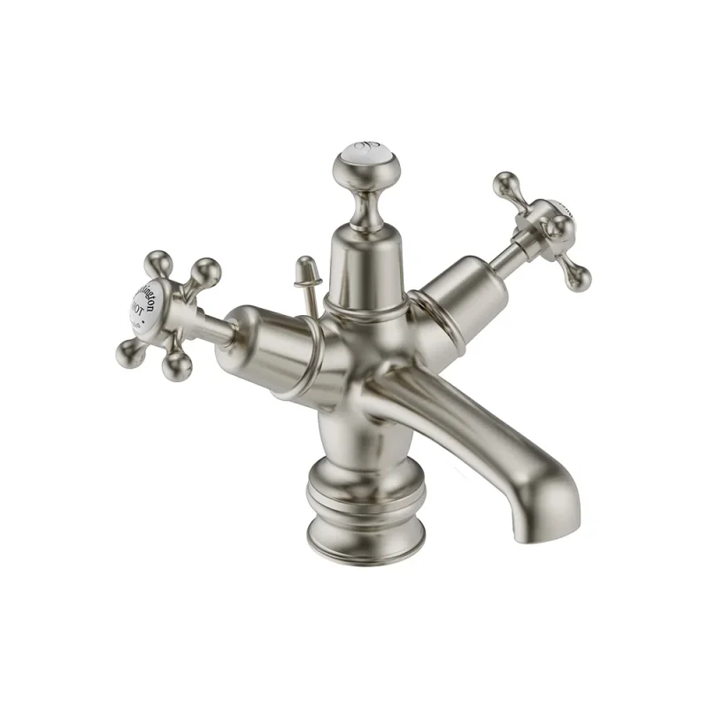 Burlington Regent Basin Mixer Pop Up Waste Brushed Nickel product image - Image 3