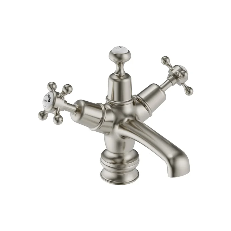Burlington Regent Basin Mixer Click Clack Waste Brushed Nickel product image - Image 4