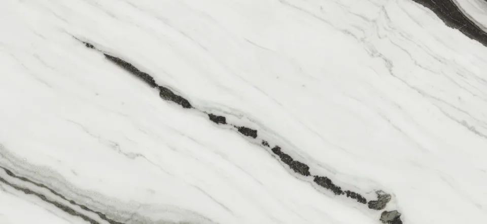 European Tiles Pietra PANDA White 6MM 120 X 260 Continuous Veiwing Rectified Polished Tile product image - Image 1