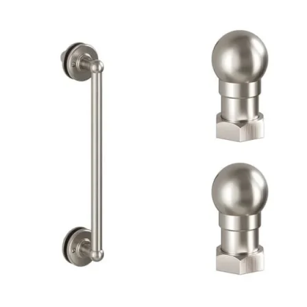 Burlington Classique 1850 Handle And Profile Finial Brushed Nickel detail view - Image 2