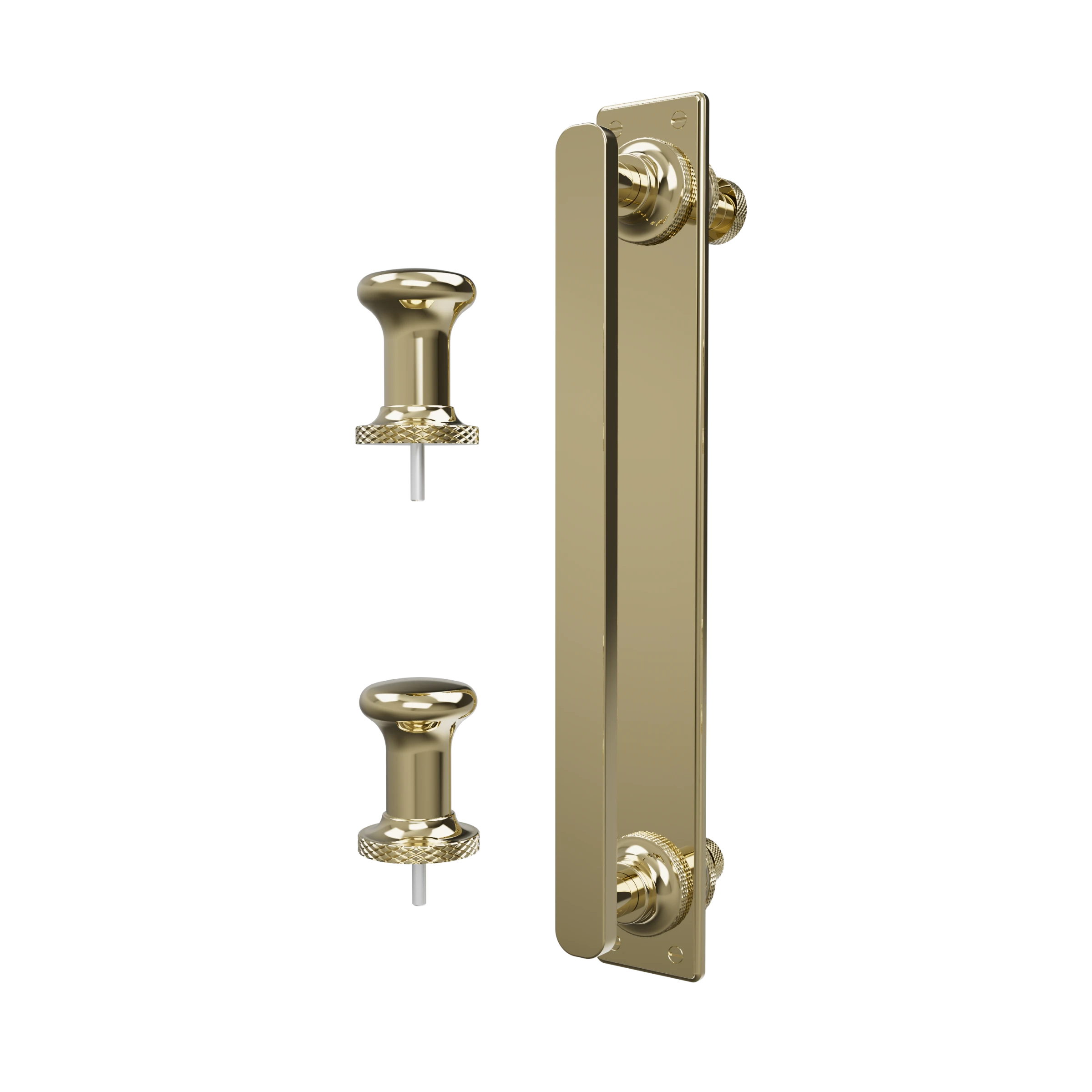 Burlington Classique 1909 Handle With Back Plate & Finials (pair) Gold