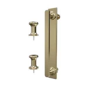 Burlington Classique 1909 Handle With Back Plate & Finials (pair) Gold