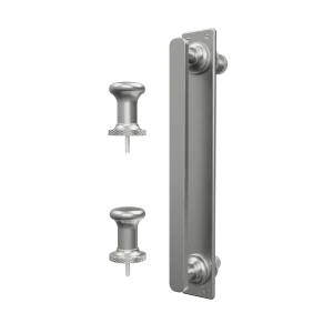 Burlington Classique 1909 Handle With Back Plate & Finials (pair) Brushed Nickel