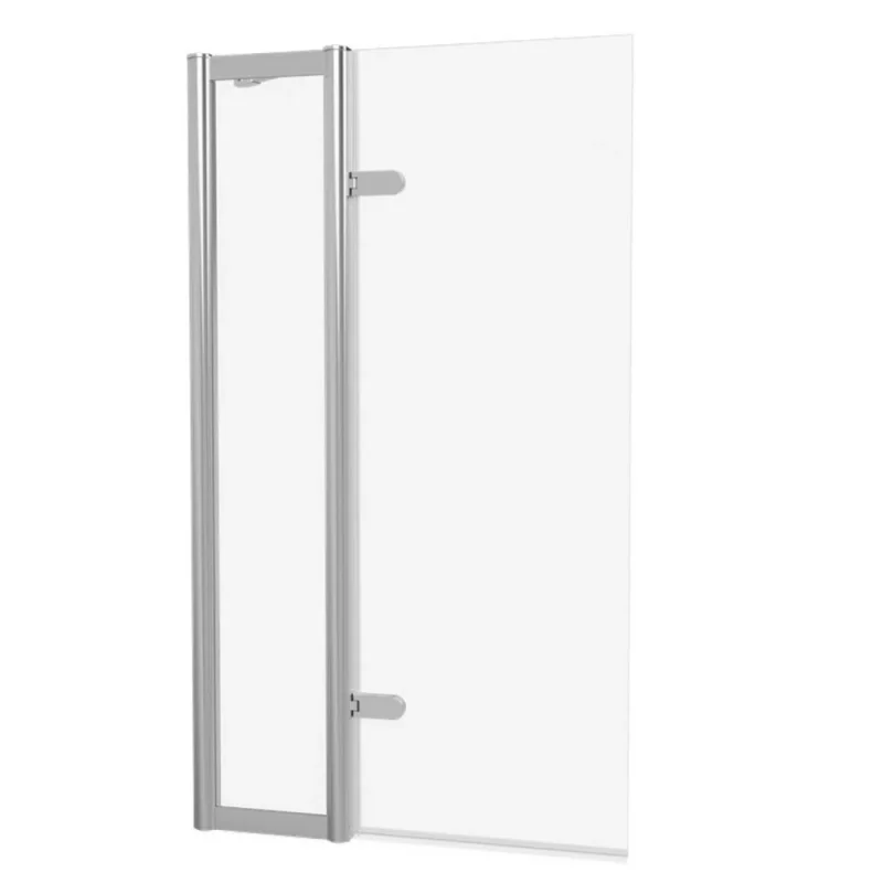 Burlington Classique Hinged Inline Bath Screen 850 Chrome detail view - Image 2