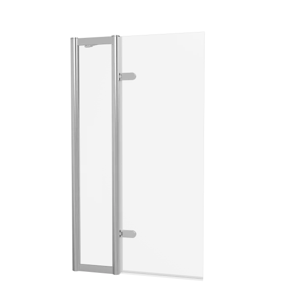 Burlington Classique Hinged Inline Bath Screen 850 Chrome