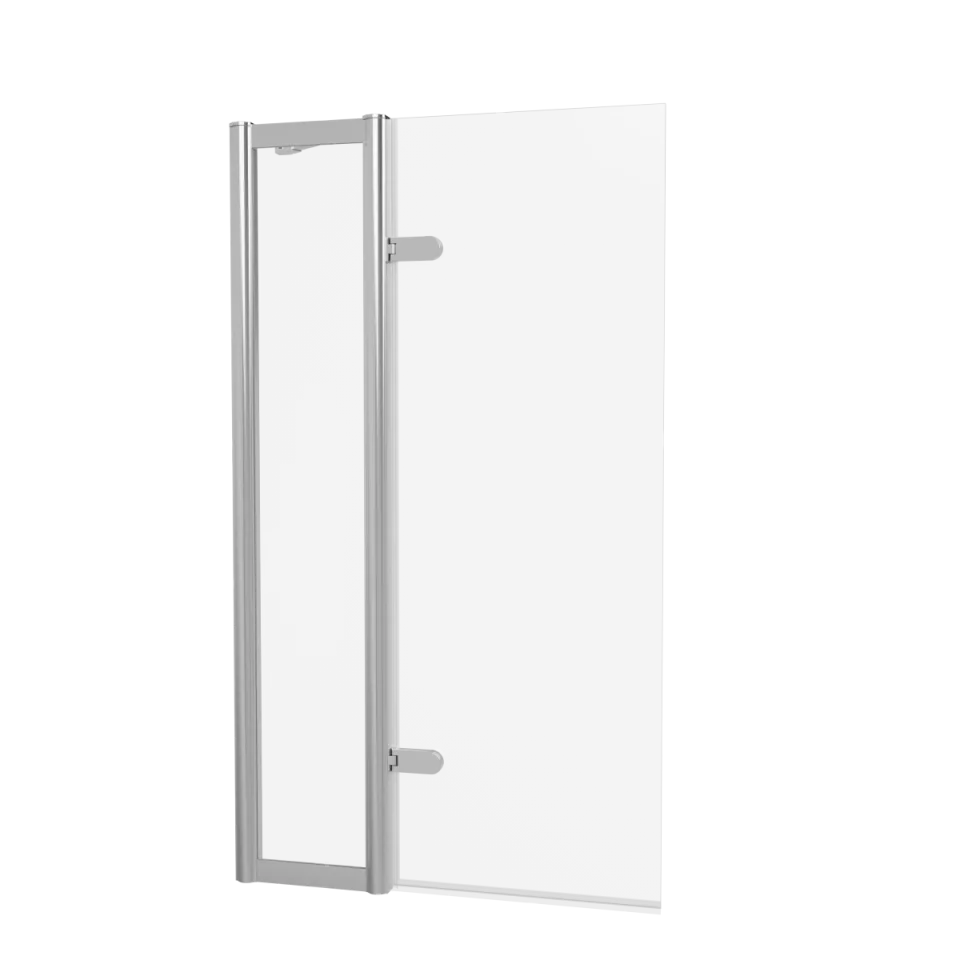 Burlington Classique Hinged Inline Bath Screen 850 Chrome product image - Image 3