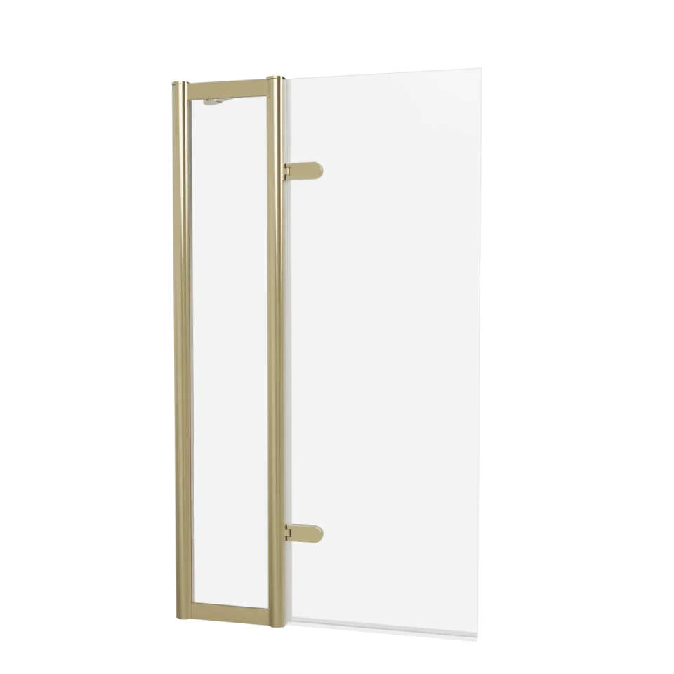 Burlington Classique Hinged Inline Bath Screen 850 Gold product image - Image 5