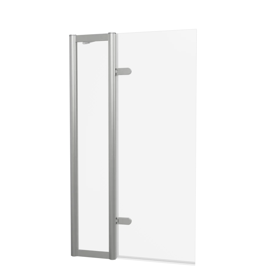 Burlington Classique Hinged Inline Bath Screen 850 Brushed Nickel product image - Image 3
