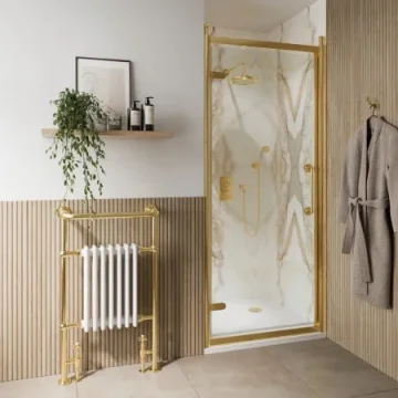 Burlington Classique Hinged Door 1000 Gold detail view - Image 2