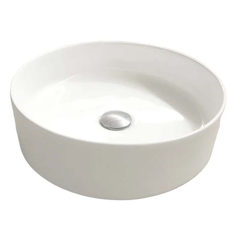 Britton Round Countertop Basin 400mm 0th Gloss White product image - Image 3