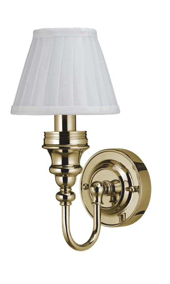 Burlington Ornate Base White Fine Pleated Shade Gold product image - Image 3