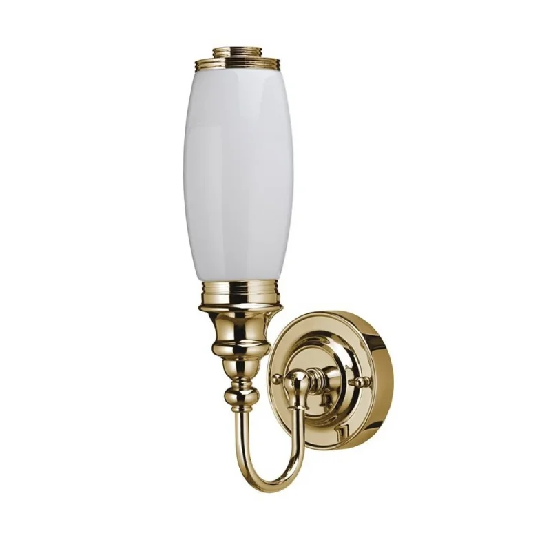 Burlington Ornate Base Tube Frosted Glass Shade Gold detail view - Image 3