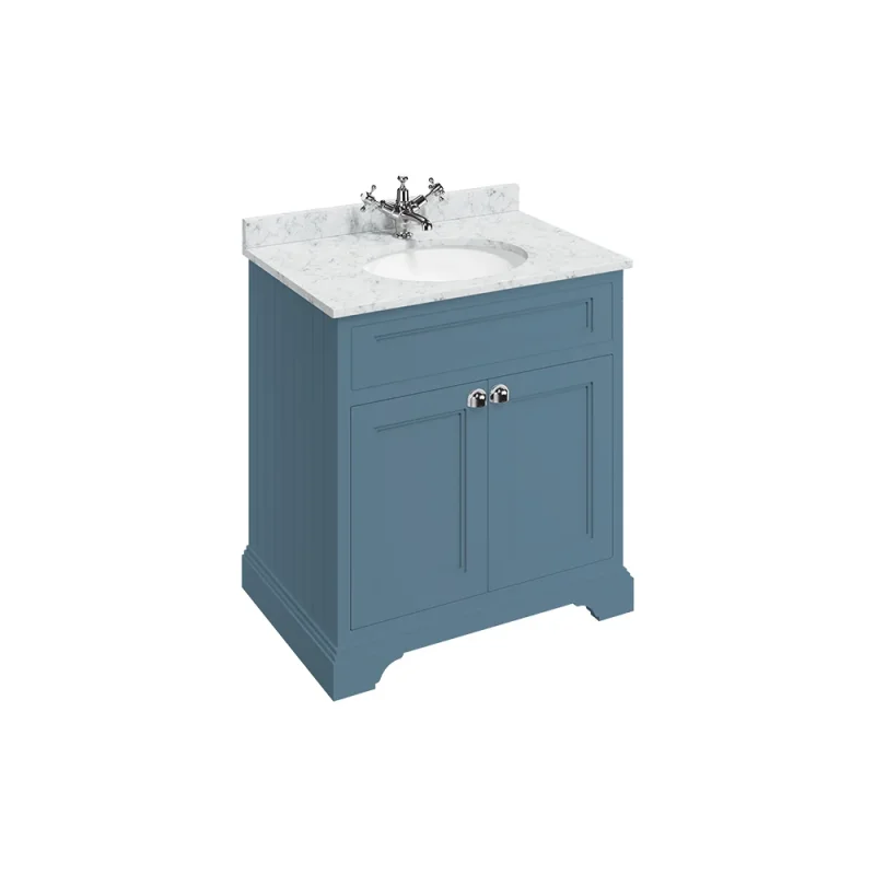 Burlington Freestanding Basin Unit 750 Doors Matt Blue product image - Image 4