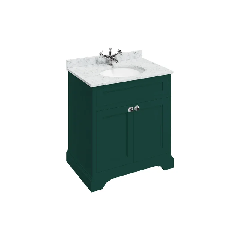Burlington Freestanding Basin Unit 750 Doors Matt Green product image - Image 3
