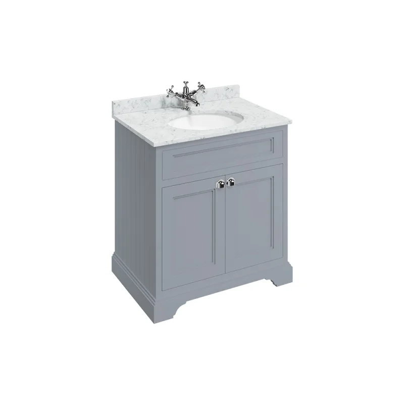 Burlington Freestanding Basin Unit 750 Doors Matt Grey product image - Image 4