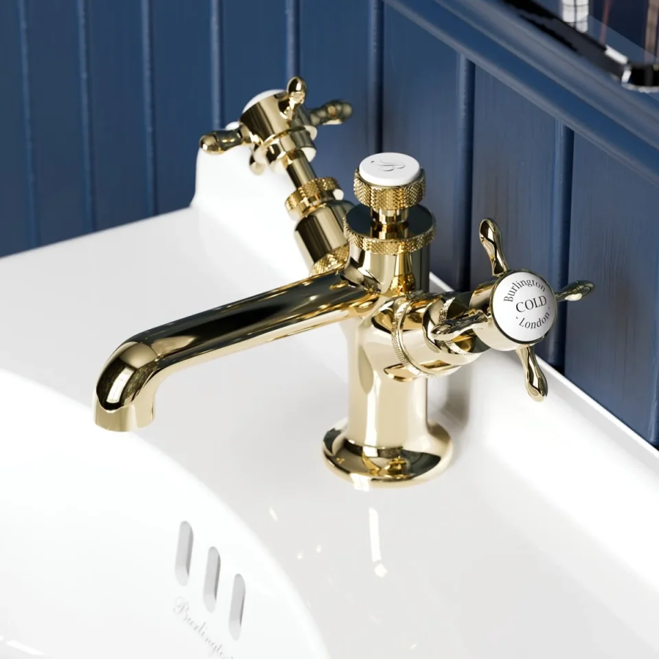 Burlington Guild Basin Mono Deck Mounted No Waste Gold detail view - Image 3