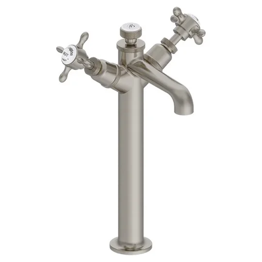 Burlington Guild Basin Tall Mono Deck Mounted Brushed Nickel detail view - Image 2