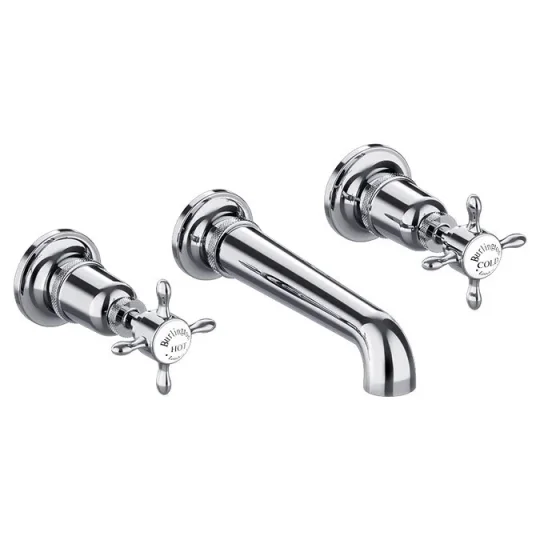 Burlington Guild Bath 3th Set Wall Mounted Chrome detail view - Image 2