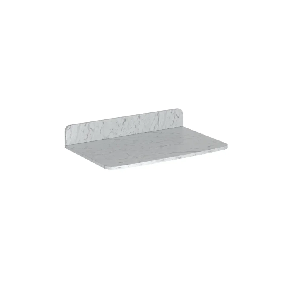 Burlington Guild Vanity Top 850mm With Upstand Cararra product image - Image 4