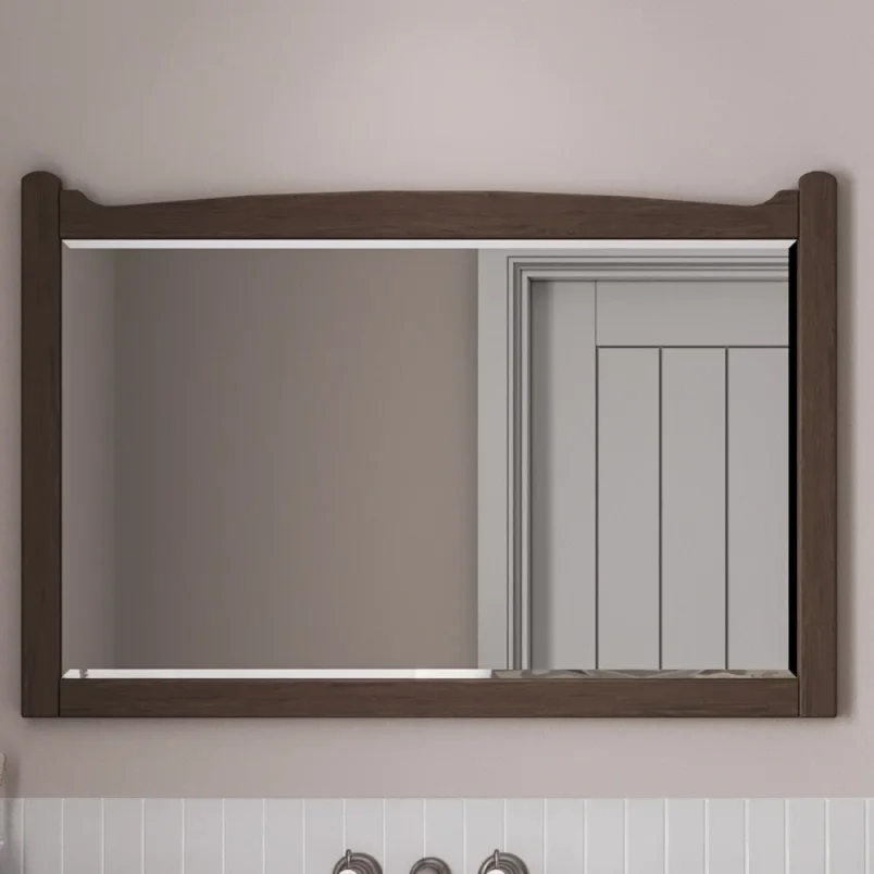 Burlington Guild Mirror 850mm Dark Oak detail view - Image 2