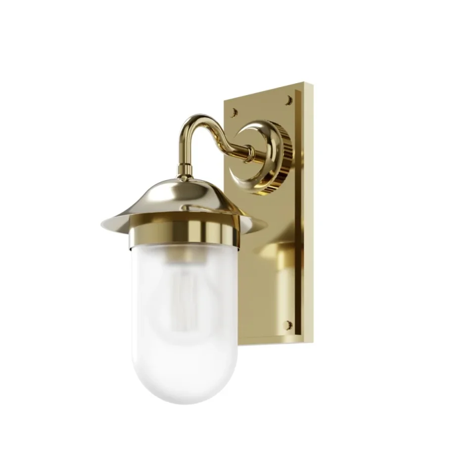 Burlington Guild Wall Light & Frosted Glass Gold detail view - Image 3