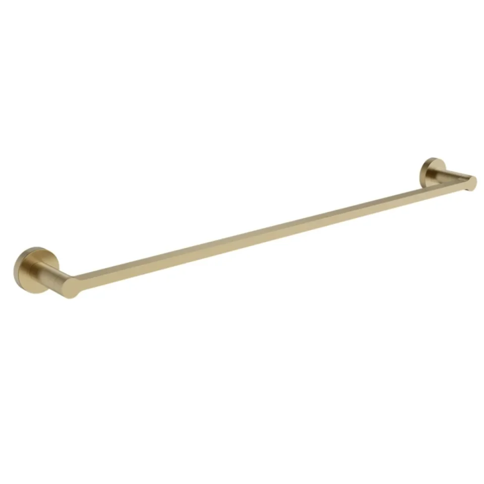 Britton Hoxton 2.0 600mm Single Towel Rail Brushed Brass product image - Image 2
