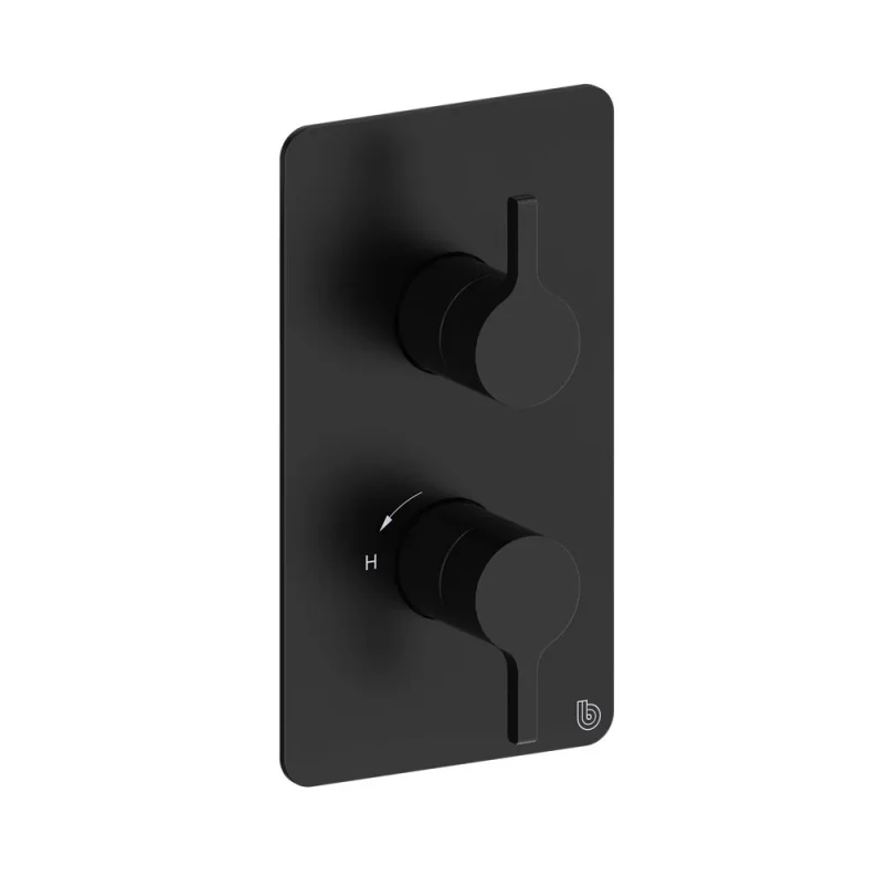 Britton Hoxton 2.0 Shower Mixer Without Diverter Including The Conceal Valve Matt Black product image - Image 3