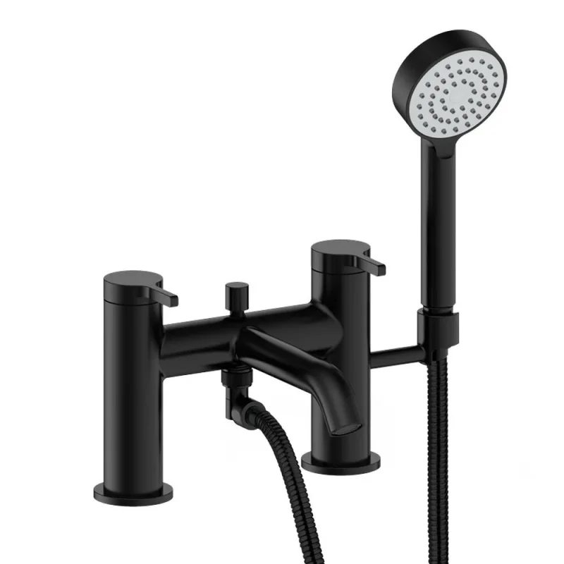 Britton Hoxton 2.0 2 Tap Hole Bath Shower Mixer Matt Black product image - Image 2