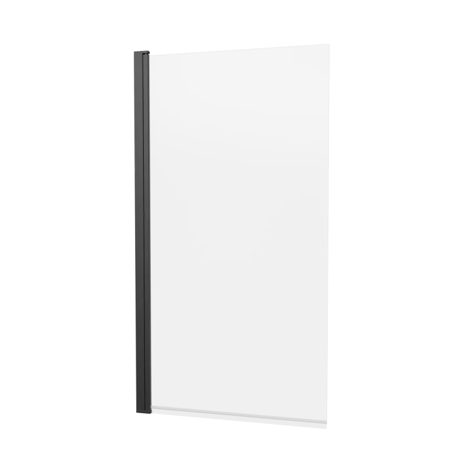 Britton Hoxton 6 Hinged Bath Screen 800 Matt Black product image - Image 3