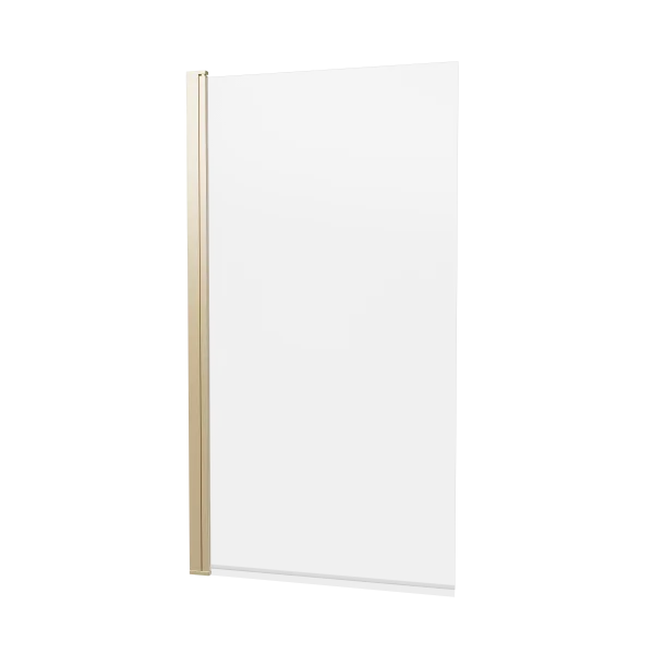 Britton Hoxton 6 Hinged Bath Screen 800 Brushed Brass