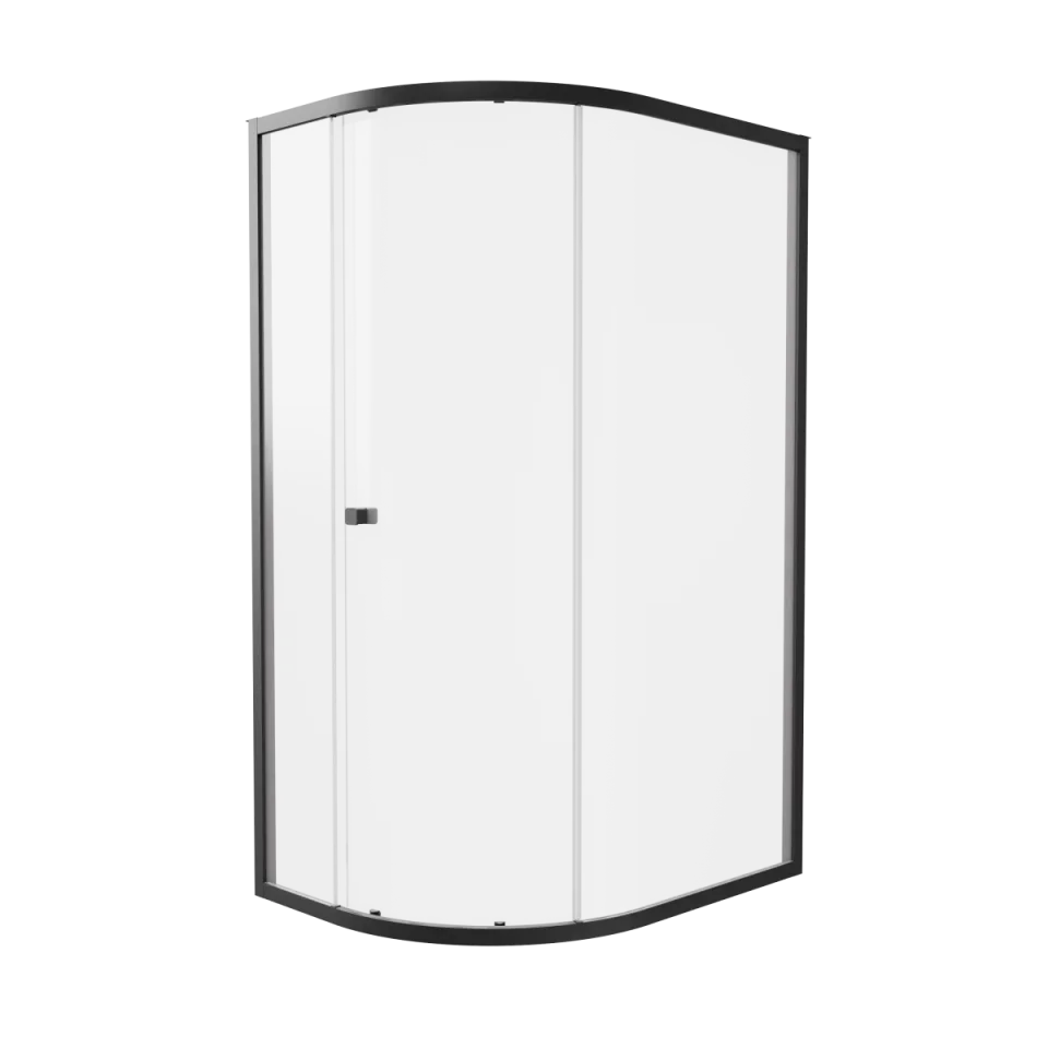 Britton Hoxton 6 Quadrant Single Door 1200 X 800 Matt Black product image - Image 1