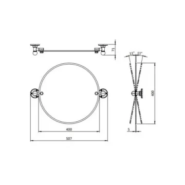 Burlington Round Mirror 400 X 5mm detail view - Image 2