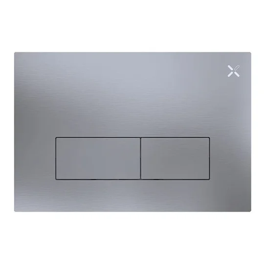 Crosswater Mpro Stainless Steel Flush Plate Brushed Nickel detail view - Image 2