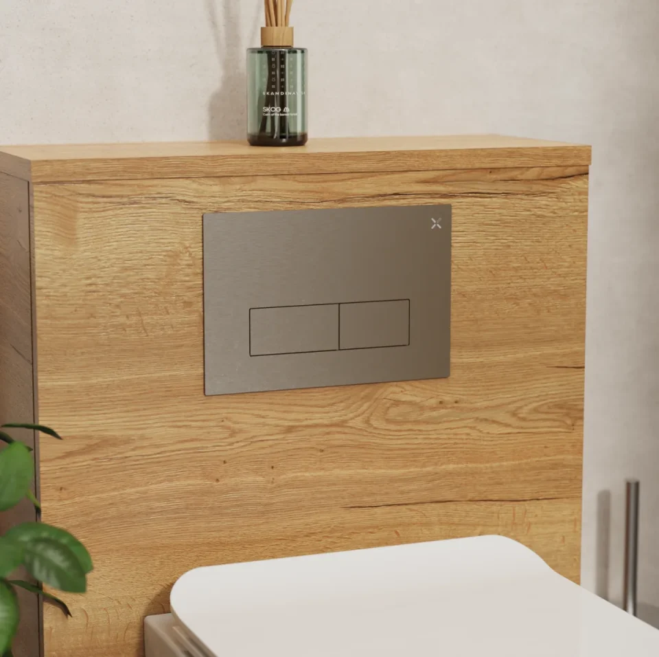 Crosswater Mpro Stainless Steel Flush Plate Brushed Nickel detail view - Image 4