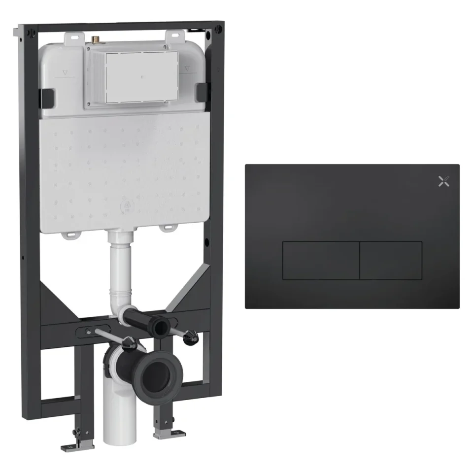 Crosswater Mpro Stainless Steel Frame Set 5 Matt Black product image - Image 2