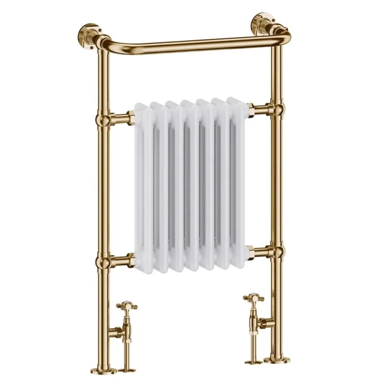 Burlington Trafalgar Gold/white Towel Warmer detail view - Image 2