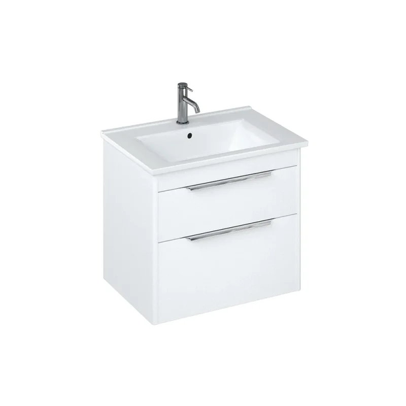 Britton Shoreditch Double Drawer Unit 650mm Matt White product image - Image 4