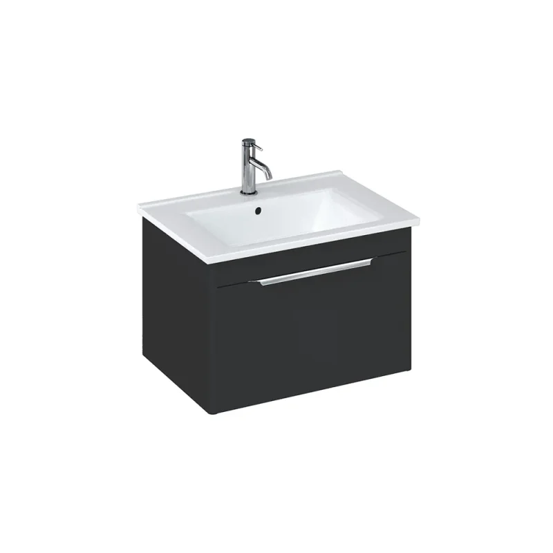 Britton Shoreditch Single Drawer Unit 650mm Matt Grey product image - Image 3