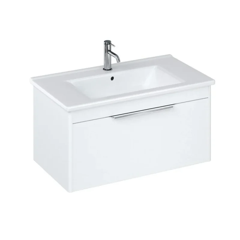 Britton Shoreditch Single Drawer Unit 650mm Matt White detail view - Image 2
