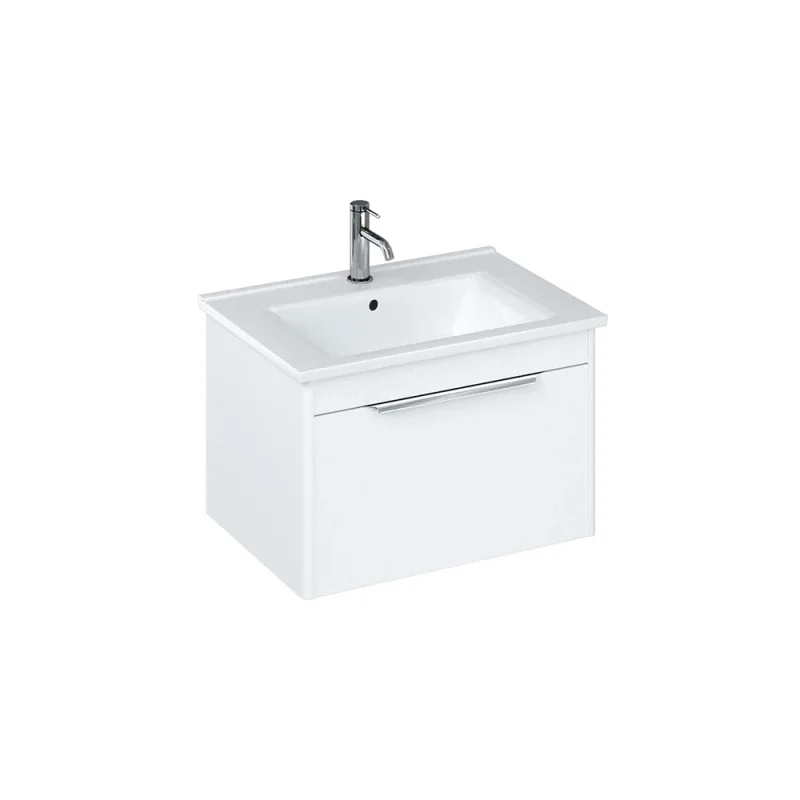 Britton Shoreditch Single Drawer Unit 650mm Matt White product image - Image 3