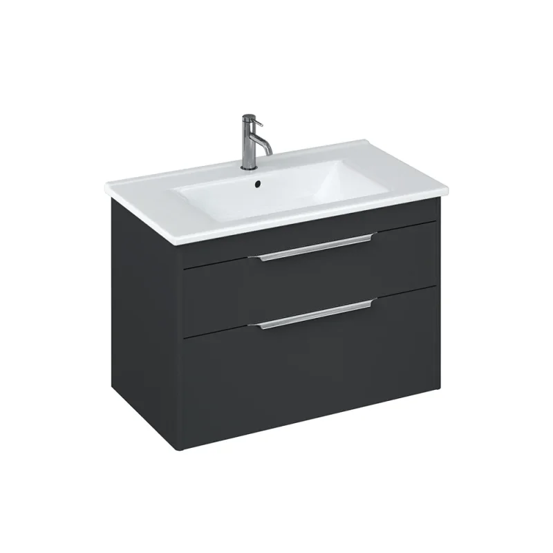 Britton Shoreditch Double Drawer Unit 850mm Matt Grey product image - Image 4