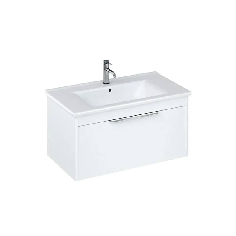 Britton Shoreditch Single Drawer Unit 850mm Matt White product image - Image 3