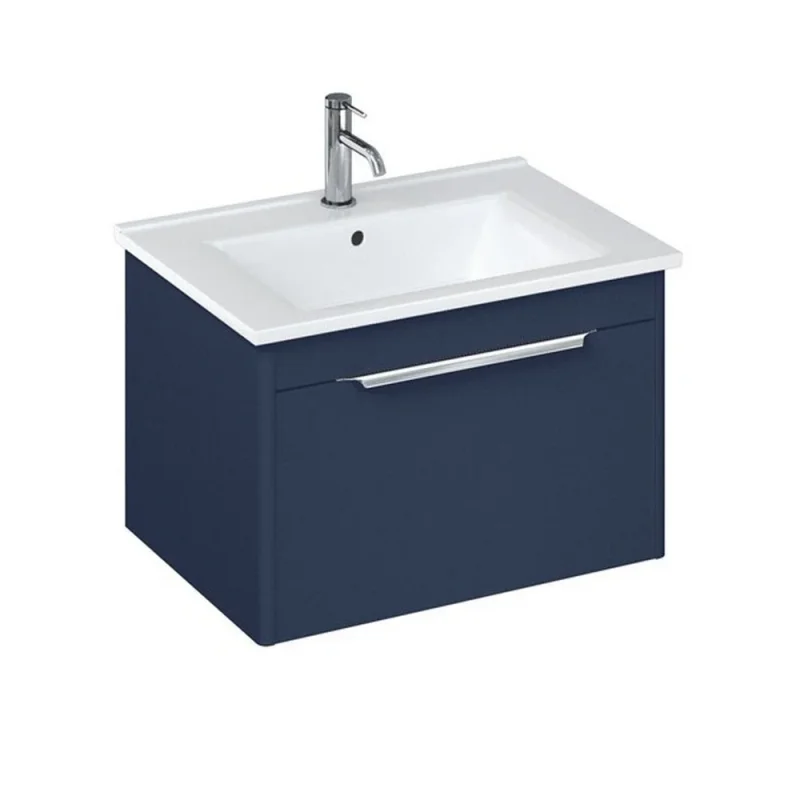 Britton Shoreditch Single Drawer Unit 850mm Matt Blue detail view - Image 2