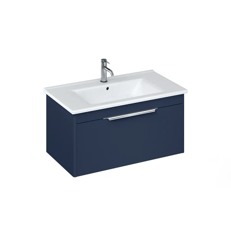 Britton Shoreditch Single Drawer Unit 850mm Matt Blue product image - Image 3