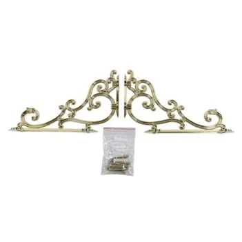 Burlington Medium Ornate Brackets Gold (pair) detail view - Image 2